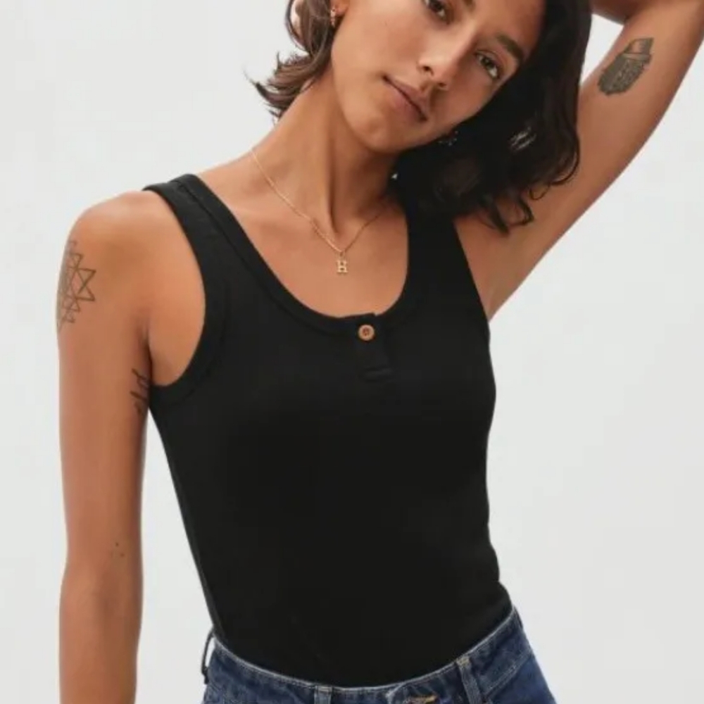 EUC EVERLANE Organic Cotton Pointelle Tank